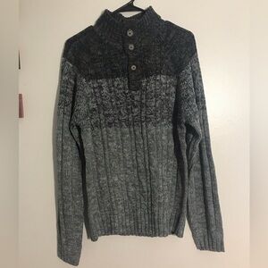 NWT WeatherProof vintage Carbon Heather 3 button collared Sweater size small